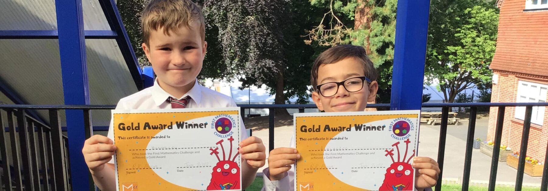 Golds at the Mathematical Association’s First Maths Challenge